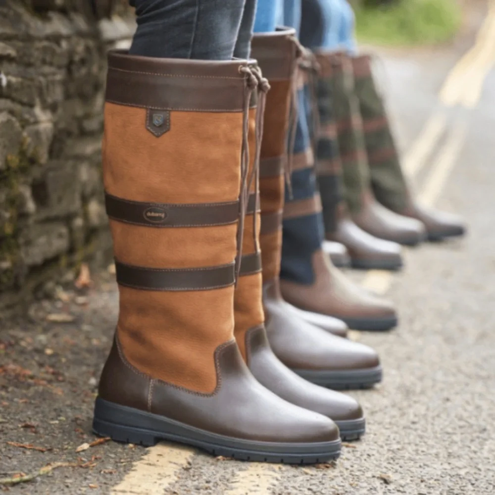 Dubarry of Ireland Black Two-Tone Tall Winter Boots